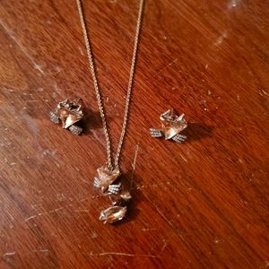 Jeweled fox necklace set